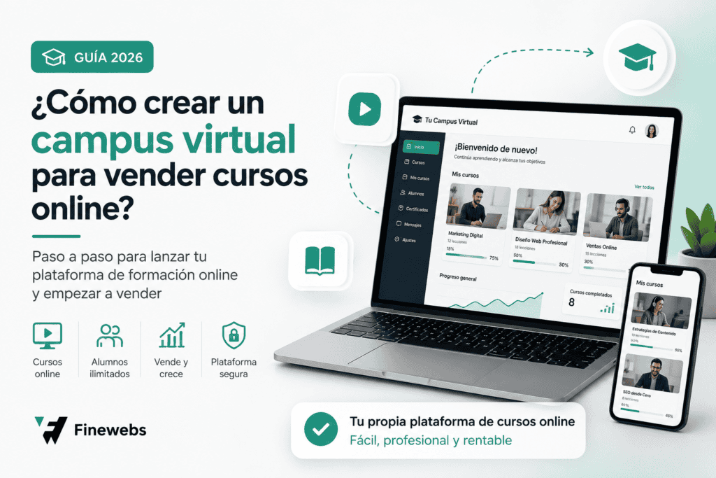 ¿Cómo crear un campus virtual para vender cursos online (guía 2026)?