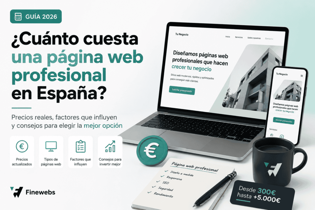 ¿Cuánto cuesta una página web profesional en España? (2026)
